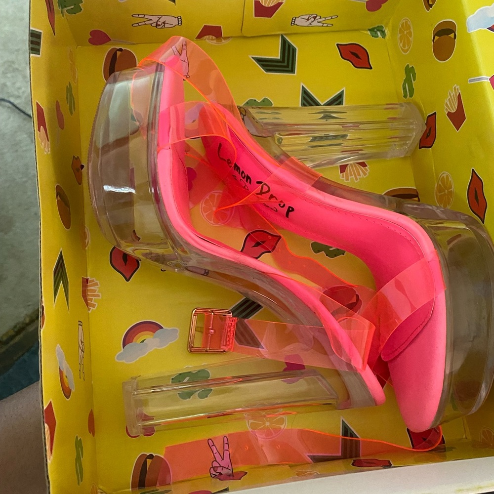 Lemon Drop by Privileged Pink Platform Heels